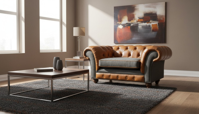 New Luxuriöse Polster Luxus Class Klassische Chesterfield-Sessel 1 Sitzer Weiche