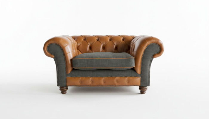 New Luxuriöse Polster Luxus Class Klassische Chesterfield-Sessel 1 Sitzer Weiche