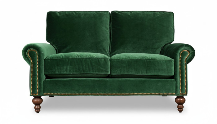 2 Sitzer Chesterfield Polster Couch Stoff Couchen Sofa Sitz Garnitur Lehn Neu