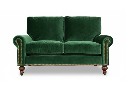 2 Sitzer Chesterfield Polster Couch Stoff Couchen Sofa Sitz Garnitur Lehn Neu