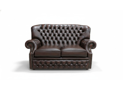 2 Sitzer Couch Polster Ohrensofa Chesterfield Leder Couchen Sofas Garnitur Neu