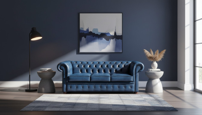 3 Sitzer Couch Textil Stoff Sofa wählbare Farbe Wohnzimmer Chesterfield Couchen