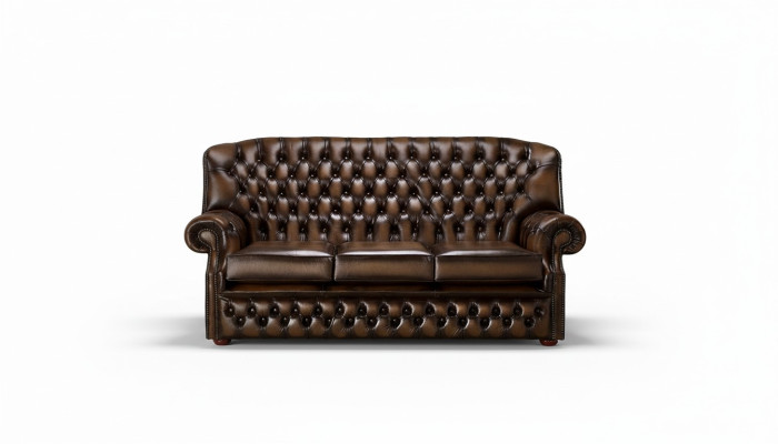 3 Sitzer Couch Polster Chesterfield Sofa Couchen Sitz Garnitur Neu Antik Braun
