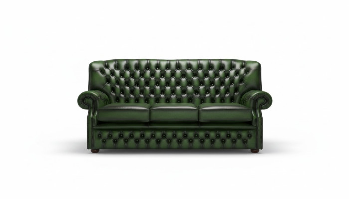 3 Sitzer Antik Grüne Leder Neu Couchen Sofa Polster Sofas Garnitur Chesterfield