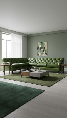 Ecksofa Ledersofa Grün Polster Eck Couch Garnitur Sitz Design Chesterfield Grün