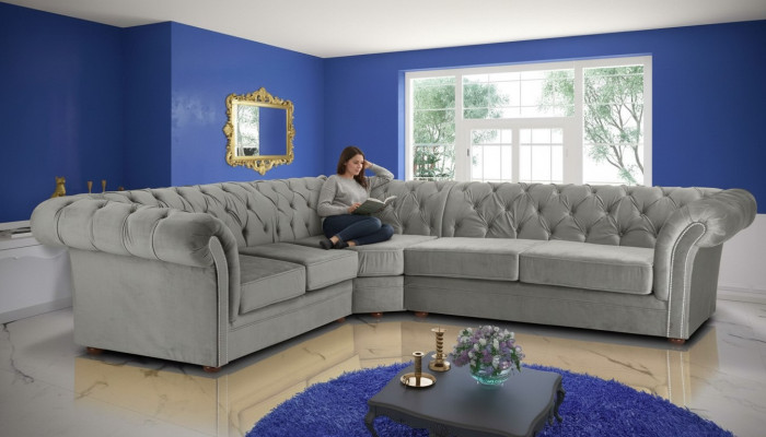 245x308cm Couch Polster Chesterfield Sofa Maßfertigung Couchen Sofas Garnitur