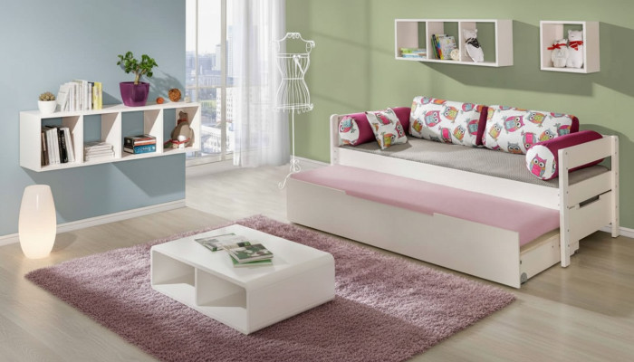 Babybett Kinderbett Gitterbett 210cm x 98cm x 75cm Weiß