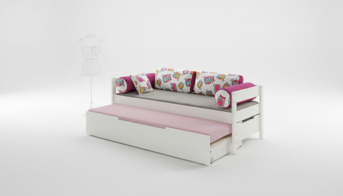Babybett Kinderbett Gitterbett 210cm x 98cm x 75cm Weiß