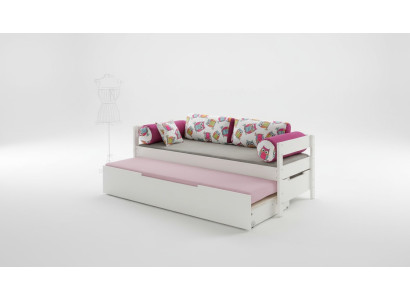 Babybett Kinderbett Gitterbett 210cm x 98cm x 75cm Weiß