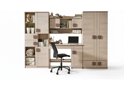 Büro Set Wandregal Schreibtisch Regal Schrank Jugendzimmer Büro Zimmer Neu 5tlg