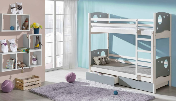 Etagenbett Hochbett Kinderbett 5 Farben Skandinavische Kiefer Holz Kinder Zimmer