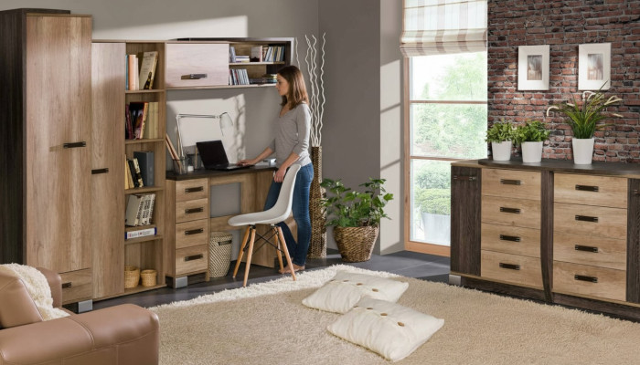 Hochschrank Schrank 1 türiger Mehrzweck Schubladen Wohnzimmer Regal Vitrine Neu