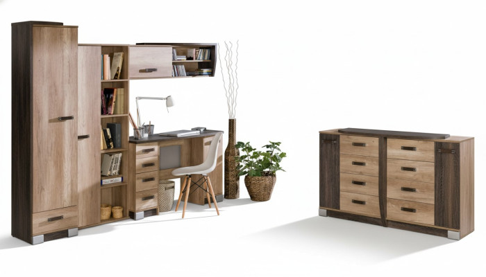 Hochschrank Schrank 1 türiger Mehrzweck Schubladen Wohnzimmer Regal Vitrine Neu