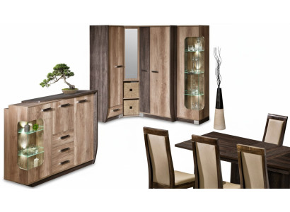 Hochschrank Glas Schrank Vitrinen Regal Wohnzimmer Möbel Regale design Vitrine