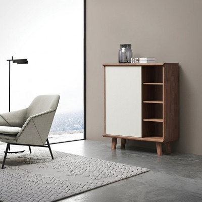 Kommode Abstrakte Kommoden Hochschrank Design Wohnzimemr Möbel Anrichte Holz Neu