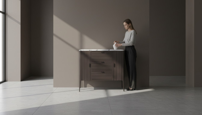 Kommode Abstrakte Kommoden Design Wohnzimmer Möbel Anrichte Holz Neu Sideboard