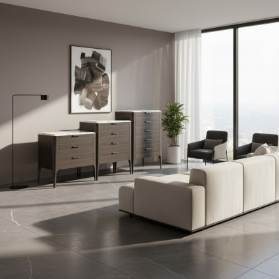 Kommode Abstrakte Design Wohnzimmer Möbel Anrichte Holz Neu Sideboard Kommoden