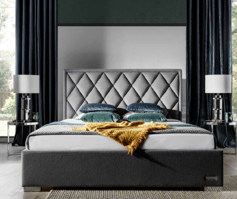 Designer Bett Schlafzimmer Betten Textil Leder Hotel Luxus Polster Sitz Stoff