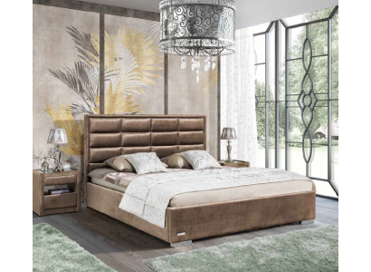 Designer Bett Schlafzimmer Betten Textil Leder Hotel Luxus Samt Polster
