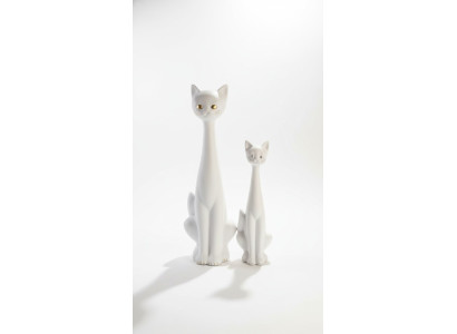 2x Katze XXL Design Katze Dekoration Figur Skulptur Deko Statue Figuren Statuen