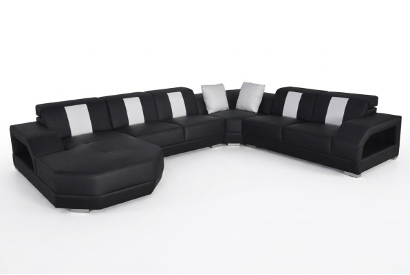 Leder Sofa Couch Wohnlandschaft Eck Garnitur Design Modern Couch