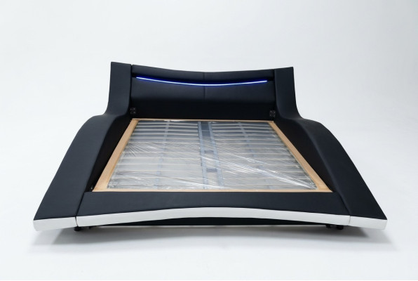 Luxus Design Leder Doppel Hotel Bett Gepolstertes Ehe Moderne Betten Gestell Neu