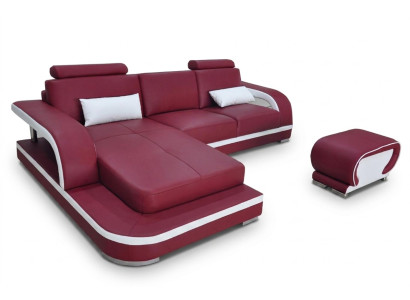 Leder Eck Sofa Garnitur Sofas Couchen Polster Wohnlandschaft Luxus Ecke Couch