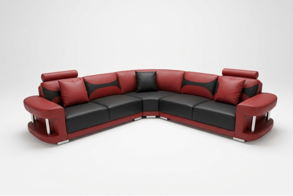 Leder Modern XXL Couch Wohnlandschaft Ledersofa Sofagarnitur Sofa L-Form F3001B
