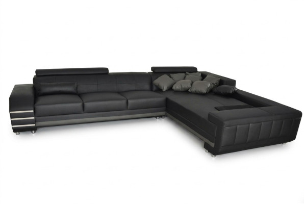 Eck Leder Sofa Couch Polster Sitz Garnitur Wohnlandschaft Design XXL