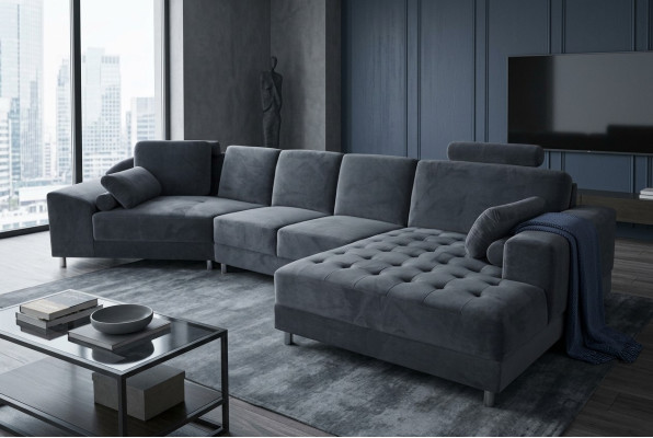 Eck Sofa Couch Polster Ecke Wohn Deko Zimmer Landschaft Designer Couchen