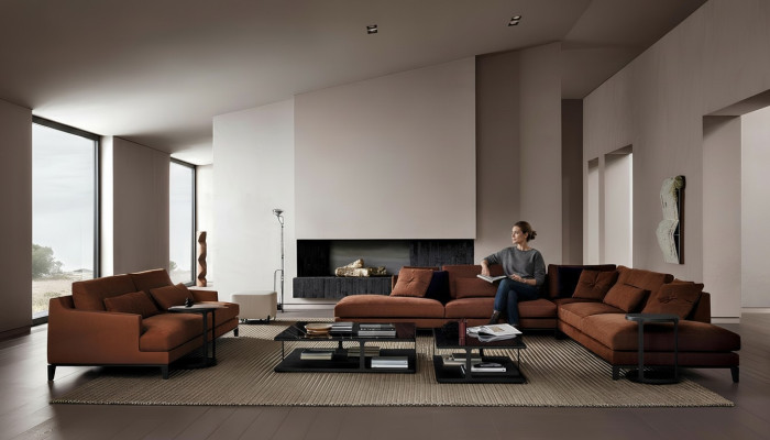 Eckgarnitur Ecksofa Sofa Couch Polster Wohnlandschaft Leder Desing Eck 4 Sitzer