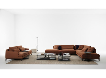 Eckgarnitur Ecksofa Sofa Couch Polster Wohnlandschaft Leder Desing Eck 4 Sitzer