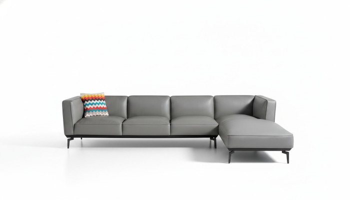 Ecksofa  M-8653   Ecksofa Wohnlandschaft Polstersofa Loungesofa HALBLEDER
