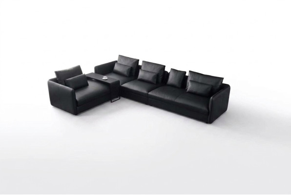 Ecksofa Sofa Couch Polster Eckgarnitur Wohnlandschaft Leder Desing Eck L Form