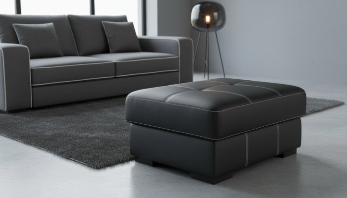 Fußhocker Ottomane Sitzhocker Sitzpouf Wohnzimmer Designer Hocker Polster Bank