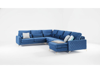 Samt Stoff Sitz Garnitur Designer Wohnlandschaft Ecksofa Sofa Couch Sofa U Form