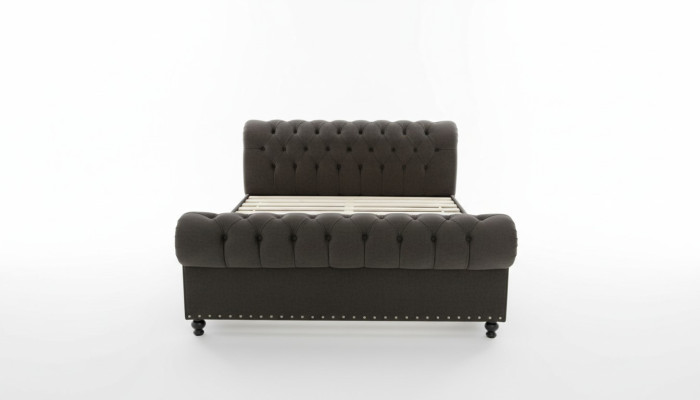 Bett Chesterfield Design Luxus Hotel Betten 180x200cm Schlaf Zimmer Leder Samt