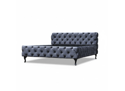 Bett Chesterfield Design Luxus Hotel Betten 180x200cm Schlaf Zimmer Leder Samt