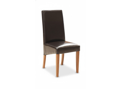 Set 2x Sessel Stuhl Designer Holz Polster Stühle Gastro Esszimmer 100% Leder