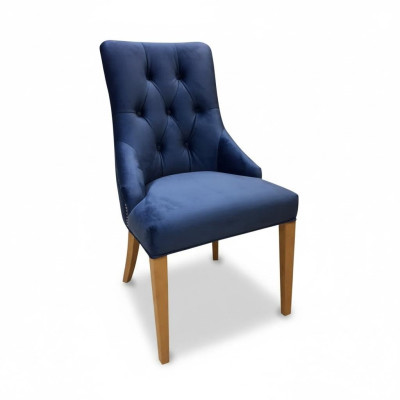 Chesterfield Set 6x Sessel Esszimmerstuhl Stoff Polster Stühl Gastro Esszimmer