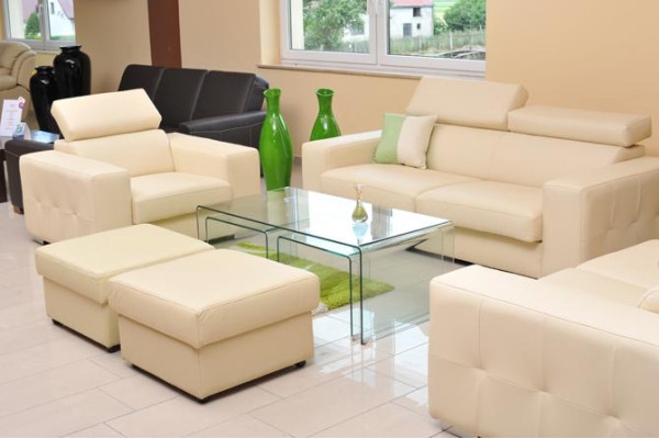 Echtleder Sofa Couch Sofagarnitur 3+2 Sitz Modernes Design Polster Garnitur