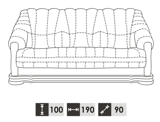Antik Stil Ledersofa Couch Sofagarnitur 3+1+1 Sitzer Leder Italienisches Polster