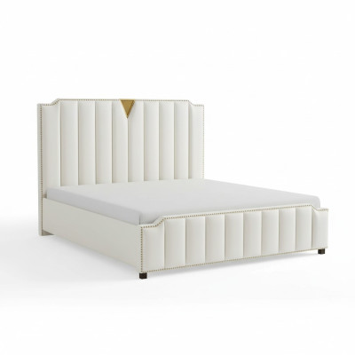 Bett Polster Design Luxus Doppel Hotel Ehe Schlaf Zimmer Leder 180x200cm Betten
