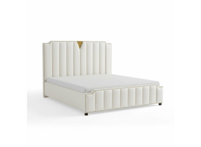 Bett Polster Design Luxus Doppel Hotel Ehe Schlaf Zimmer Leder 180x200cm Betten
