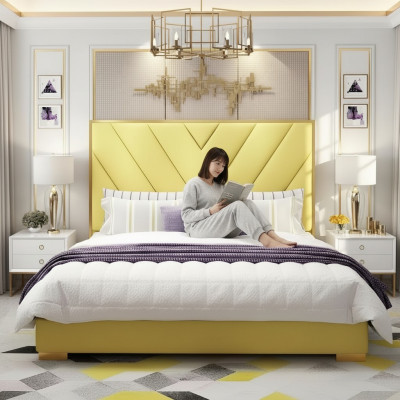 Bett Polster Design Luxus Doppel Hotel Betten Ehe Schlaf Zimmer Textil 180x200cm