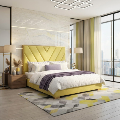 Bett Polster Design Luxus Doppel Hotel Betten Ehe Schlaf Zimmer Textil 180x200cm