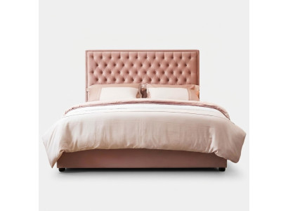 Bett Chesterfield Design Luxus Hotel Betten 180x200cm Schlaf Zimmer Leder Rosa