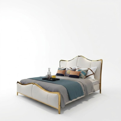 Bett Polster Design Luxus Doppel Hotel Betten Ehe 180x200cm Schlaf Zimmer Leder