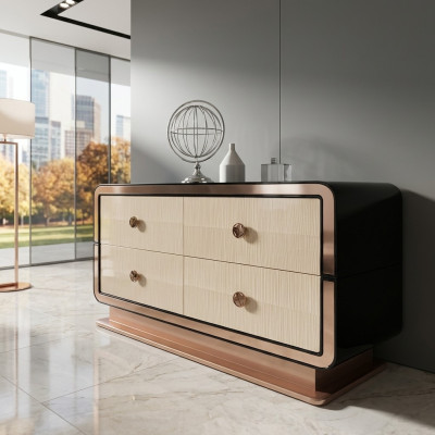 Kommode Designer Kommoden Schrank Holz Hochglanz XXL Big Luxus Schrank Regal Neu