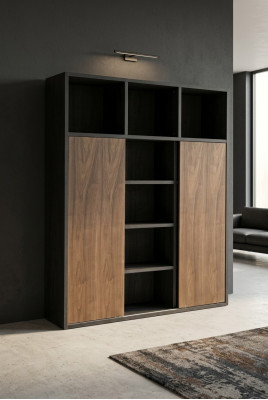 Büro Akten Regal Schrank Vitrine Holz Regale Schränke Office Büro Universal Neu